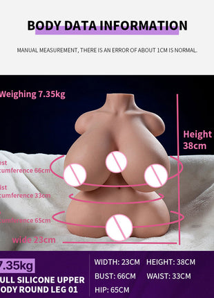 Silicone Doll Half Body Mold Real Doll Non-Inflatable Male Adult Product Vagina Buttocks Mold