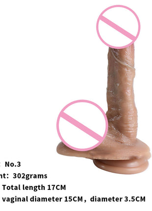 Realistic Flesh-colored Dildo for Women, Fake Penis with Suction Cup, Female-Specific Adult Toy,