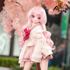 【65cmドール用ピンク春服コーラル】65cmドール用汎用品です