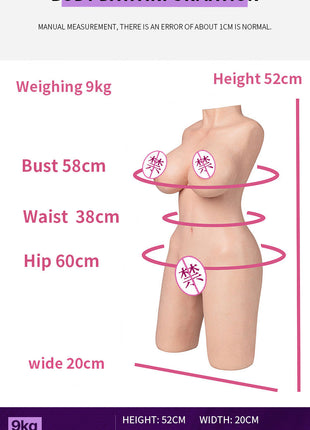 Silicone Doll Half Body Mold Real Doll Non-Inflatable Male Adult Product Vagina Buttocks Mold