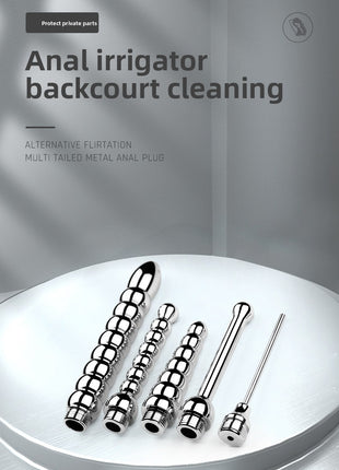 金属製膣・肛門洗浄器 男女兼用 セックス玩具 バックコート浣腸 ゲイ フィスティング 腸洗浄ツール