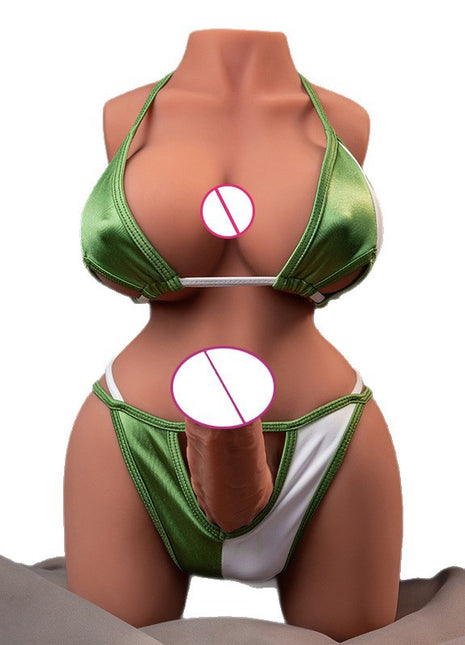 Solid Silicone Doll Transvestite Half Body Doll Adult Sex Toy