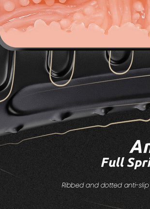 TPE Male Masturbator, Realistic Pocket Pussy Vagina Textured with 7.5in Depth Lifelike Soft and Fleshy Texture, Penis Training Masturbators Sex Machine Toy for Men