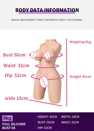 Silicone Doll Half Body Mold Real Doll Non-Inflatable Male Adult Product Vagina Buttocks Mold