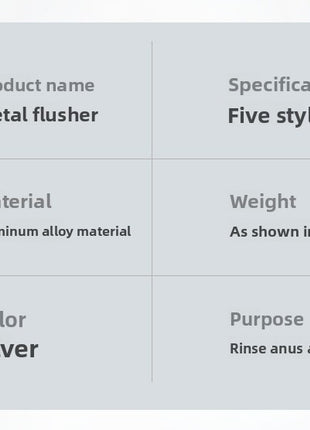 金属製膣・肛門洗浄器 男女兼用 セックス玩具 バックコート浣腸 ゲイ フィスティング 腸洗浄ツール