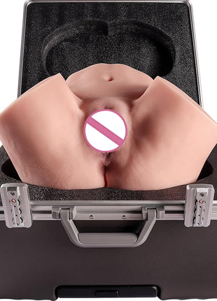 Male Masturbator Sex Doll for Men pocket pussies Realistic Adult Sex Toys for Men, 5.8LB Entry-Level Ass Lifelike Soft Butt with Vagina and Anal Channel for Several Sex Positions (Flesh)