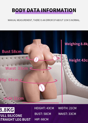 Silicone Doll Half Body Mold Real Doll Non-Inflatable Male Adult Product Vagina Buttocks Mold