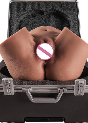 Male Masturbator Sex Doll for Men pocket pussies Realistic Adult Sex Toys for Men, 5.8LB Entry-Level Ass Lifelike Soft Butt with Vagina and Anal Channel for Several Sex Positions (Flesh)