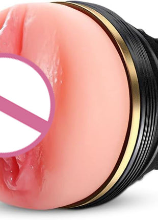 TPE Male Masturbator, Realistic Pocket Pussy Vagina Textured with 7.5in Depth Lifelike Soft and Fleshy Texture, Penis Training Masturbators Sex Machine Toy for Men