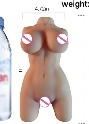 Sex Doll with Portable Female Torso, TPE Male Masturbator with Pussy Vaginal Anal,Adult Sex Adult Doll for Men with Boobs Butt Ass,Real Soft Dolls for Sex,Sex Toy for Men (1.4 Pound)