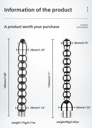 金属製膣・肛門洗浄器 男女兼用 セックス玩具 バックコート浣腸 ゲイ フィスティング 腸洗浄ツール